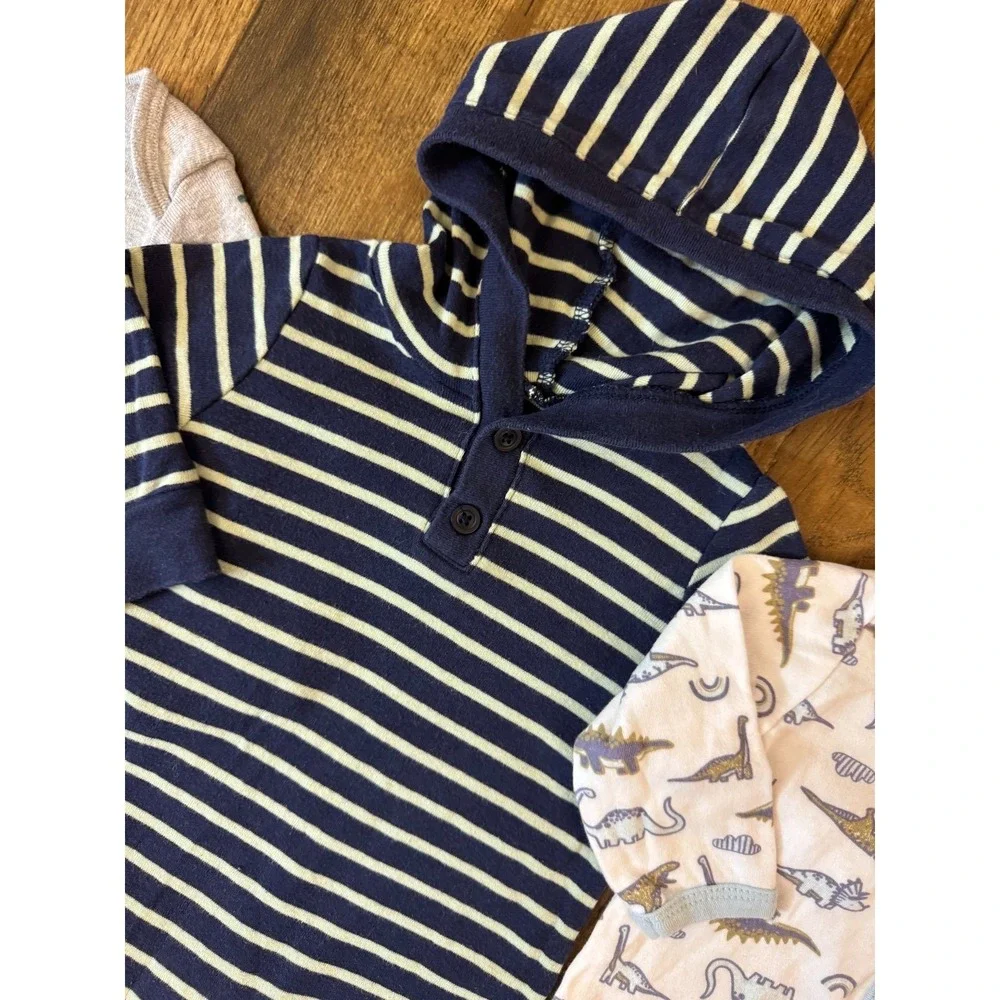 Baby Boy 3/6 Months Long Sleeved Rompers Outfits Pants Sleep And Play Lot Stripe